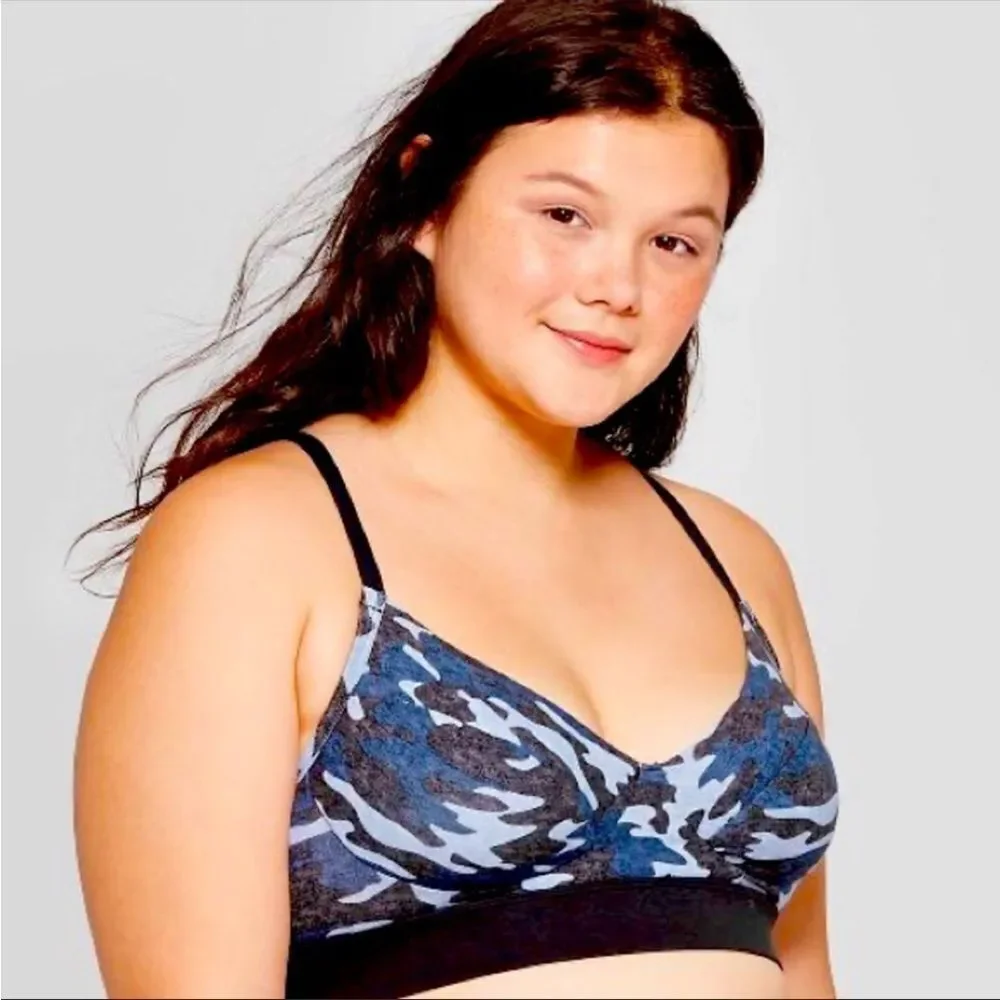 COLSIE | Target Camouflage Blue & Gray Unlined Bralette Y Back Women’s Size L